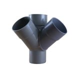 Culotte PVC double équerre 45° Mâle Femelle Ø100 - First Plast