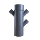 Culotte PVC réduite double parallèle Mâle Femelle 45° Ø100 x 40 x 40 x 40 FIRST-PLAST