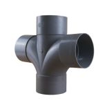 Culotte PVC double parallèle 87°30 Femelle Femelle Ø100 - First Plast