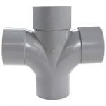 Culotte PVC double parallèle 87°30 Mâle Femelle Ø100 - First Plast