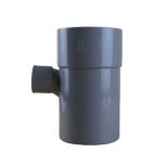 Té pied de biche réduit - PVC - 87°30 Mâle Femelle Ø100 x 40 mm - First Plast