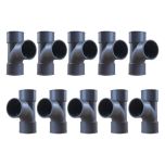 10 tés pied de biche PVC 87°30 Femelle Femelle Ø40 - First Plast