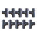 10 tés pied PVC 87°30 Mâle Femelle Ø40 - First Plast