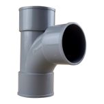 Té pied de biche PVC 87°30 Femelle Femelle Ø50 - First Plast