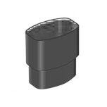 Manchon PVC MF pour tube BEST Øoval 92x57 - marron - First Plast