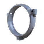 Collier bride pour tube de descente PVC Ø80 - aspect zinc - First Plast