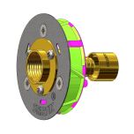 Sortie de cloison STARFIX MONO PER à glissement Ø 12 - F1/2" (15/21) droit - Anquier
