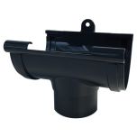 Naissance centrale Bi-system PVC 25 demi-ronde - Anthracite - First Plast