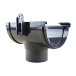 Naissance centrale Bi-system PVC 25 demi-ronde - Anthracite - First Plast