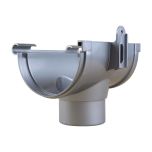 Naissance centrale BI-SYSTEM PVC 25 sortie Ø80 - aspect zinc - First Plast