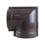 Angle universel 90° PVC 25 demi-ronde - marron - First Plast