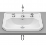 Vasque CARMEN à encastrer - 600x450mm - blanc brillant - 3 trous de robinetterie - Roca - A3270A5003