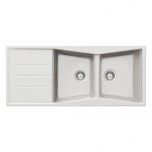 Évier de cuisine Cristalite Opus - 1160 x 500 x 195 mm - sous-meuble 80 cm - Coloris Alpina - Schock