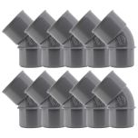 10 coudes PVC évacuation Ø32 Mâle Femelle 45° - Nicoll