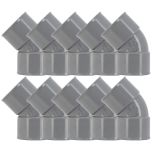 10 coudes PVC évacuation - Ø40 - Femelle Femelle 45° - Nicoll