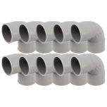 10 coudes PVC 87°30 - Ø40 - Femelle Femelle - Nicoll