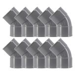 10 coudes PVC évacuation - Ø50 - Femelle Femelle 45° - Nicoll