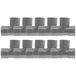 10 tés pied de biche PVC évacuation Ø40 Femelle Femelle 87°30 - Nicoll