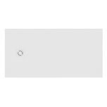 Receveur de douche extra plat en Stonex® Terran-N + Grille Twist - 1200x800mm - Blanc