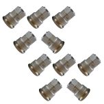 Lot de 10 Manchons Laiton droit PEHD Ø25 Femelle Écrou libre 3/4" (20/27) - ACS 16 Bars - Arco