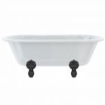 Baignoire îlot WINDSOR Burlington 1700 x 750 x 630 mm avec 4 pieds griffés noirs - Aquatop