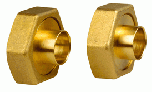 Lot de 2 raccords union en laiton pour circulateur G1"1/2" (40/49) - cuivre Ø22 - Thermador