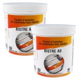 Lot 2 pots de 1kg BISTRE A9 - Produit entretien de cheminée Bois/Charbon - Progalva