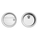 Évier de cuisine en inox Blanco Rondoset - L 460 x l 390 x P 165 mm / L 460 x l 390 x P 33 mm - sous-meuble 60 cm - Blanco