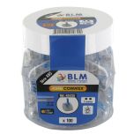 Boîte de 100 Connecteurs à leviers transparents 2 entrées (boîtes réutilisable) pour fils souple/semi-rigide et rigides de 0,2 à 4 mm² - BLM