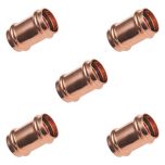 Lot de 5 raccords cuivre à sertir Manchons Femelle Ø28