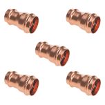 Lot de 5 raccords cuivre à sertir Réductions FF Ø22x14