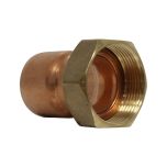 Raccord droit 2 pièces écrou prisonnier à joint plat - Femelle 1"1/2 (40/49) - Cuivre Ø40 - Arcanaute