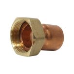 Raccord droit 2 pièces écrou prisonnier à joint plat - Femelle 1"1/4 (33/42) - Cuivre Ø32 - Arcanaute