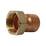 Raccord droit 2 pièces écrou prisonnier à joint plat - Femelle 1"1/4 (33/42) - Cuivre Ø35 - Arcanaute