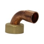Coude écrou prisonnier à joint plat - Femelle 1/2" (15/21) - Cuivre Ø12 - Arcanaute