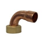 Coude écrou prisonnier à joint plat - Femelle 1/2" (15/21) - Cuivre Ø14 - Arcanaute