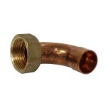 Coude écrou prisonnier à joint plat - Femelle 1" (26/34) - Cuivre Ø22 - Arcanaute