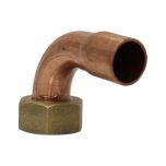 Coude écrou prisonnier à joint plat - Femelle 3/8" (12/17) - Cuivre Ø12 - Arcanaute