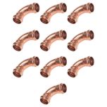 Lot de 10 raccords cuivre à sertir - Courbes 90° Femelle/Femelle Ø18
