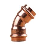 Raccord cuivre à sertir - Courbe 45° Femelle/Femelle Ø28