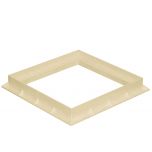 Cadre en PVC pour grille et tampon - 200 x 200 mm - Sable - First Plast