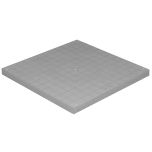 Couvercle 383x383mm pour tuyau descente eau pluviale - GRIS - FIRST-PLAST