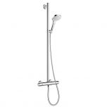 Colonne de douche SemiPipe Croma Select E Multi blanc chromé - Hansgrohe 27248400