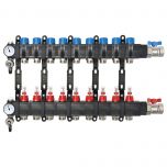 Collecteur composite 1" (26/34) PCBT - 9 départs mâle 3/4’’ EK avec kit vannes - Conecterm