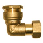 Coude laiton 90° femelle écrou libre 1" (26/34) pour tube PE Ø32 - Somatherm
