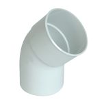 Coude PVC 45° mâle femelle pour tube Ø80 - Blanc - First Plast