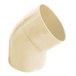 Coude PVC 45° mâle femelle pour tube Ø80 épaisseur 3.2 mm - sable - First Plast