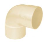 Coude PVC 87°30 femelle femelle pour tube Ø80 épaisseur 3.2 mm - sable - First Plast
