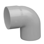 Coude PVC 87°30 mâle femelle pour tube Ø80 - gris - First Plast