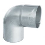 Coude PVC 87°30 mâle femelle pour tube de descente Ø80 - aspect zinc - First Plast